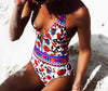 Printed Sexy Backless One-Piece Swimsuit