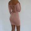 Women's Sexy Off-Shoulder Long Sleeve Hip Dress