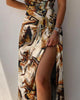 V-Neck Sexy Print Sling Sleeveless Dress