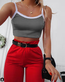 Solid Color Fashion Sexy Sling Vest