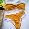 Beach Summer New Arrival Hot Sexy Swimsuit Ladies Swimwear Patchwork Lace Ruffle Bikini