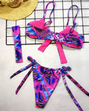 Sexy Print Bikini Swimsuit Set