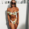 Women Sexy Off Shoulder Bikini Set