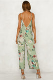Women'S Sexy V-Neck Strapless Printed Jumpsuit
