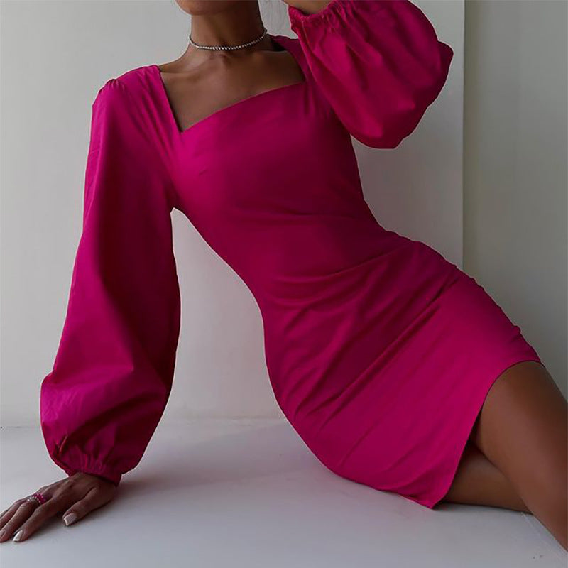 Long-Sleeved Sexy Hip-Fit Tight Dress