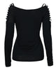 Slim Sexy Long Sleeve Strapless T-Shirt Top