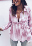 Women's Striped Casual Long Sleeve Shirt