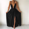 Fashion Sexy V-Neck Sling Chiffon Halter Dress