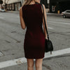 Solid Color Sleeveless Slim Sexy Dress