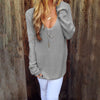 Women's Round Neck Long Sleeve Solid Color Knit Sweater