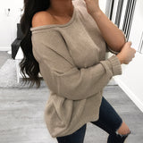 Solid Color Loose Long Sleeve Comfortable Sweater