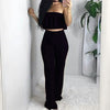 High Waist Women'S Sexy Sleeveless Two-Piece Set