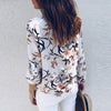 Fashion Sexy Printed V-neck Long Sleeve Shirt