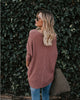 Women's Long Sleeve V-neck Cardigan T-Shirt