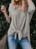 Women's Long Sleeve V-neck Cardigan T-Shirt