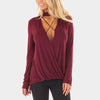 V-Neck Sexy Long-Sleeved Top