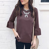 Women's Fashion Round Neck Chiffon Top