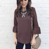 Women's Fashion Round Neck Chiffon Top