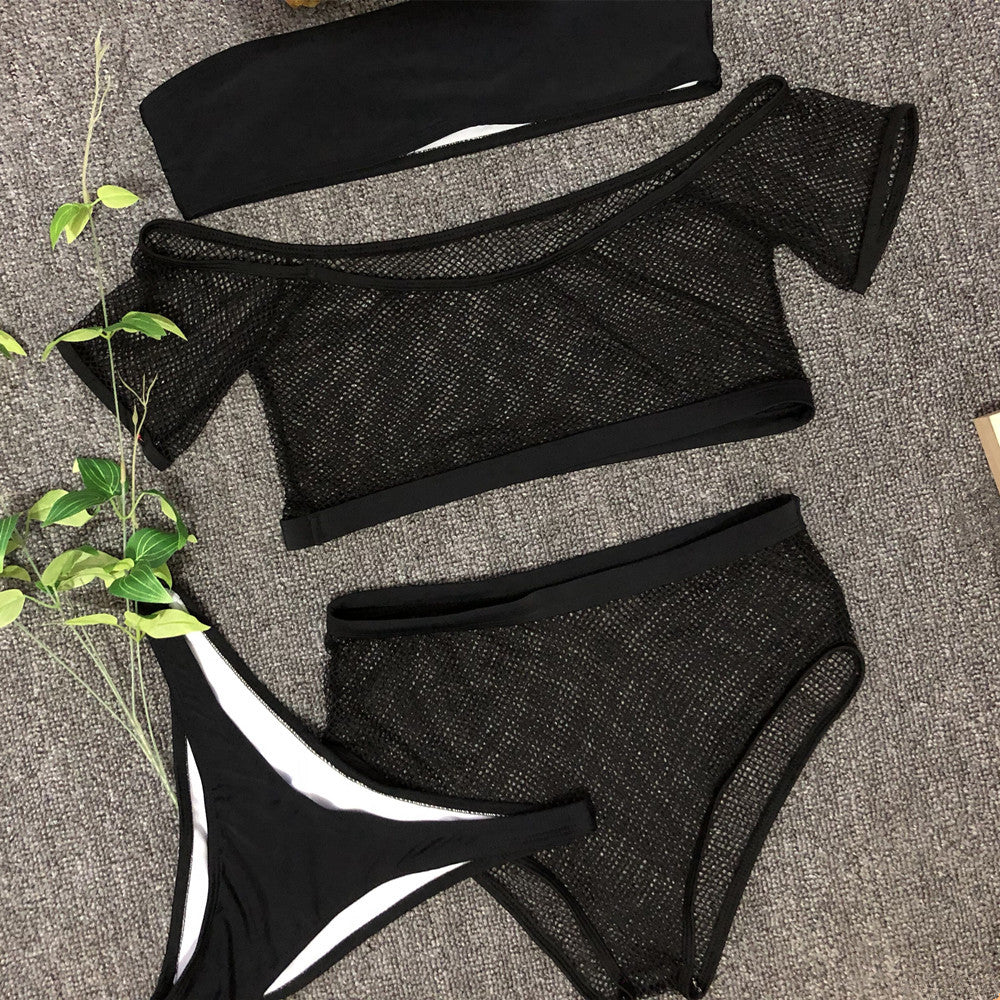 Sexy Four-Piece Bikini Split Swimsuit