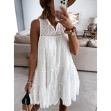 Sexy V-Neck Loose Casual Lace Dress
