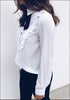 Sweet Chiffon Bow Long Sleeve Shirt