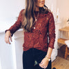 Lace Sexy Long-Sleeved Top