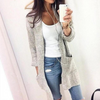 Loose long-sleeved knit cardigan sweater jacket