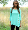 Loose round neck long-sleeved T-shirt