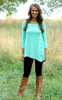 Loose round neck long-sleeved T-shirt