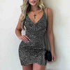 V-Neck Women's Sequin Sling Sleeveless Dress