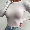 Women's Solid Color Temperament Sexy Long Sleeve Top