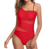 Sexy Stretchy Solid Color One Piece Swimsuit Bikini