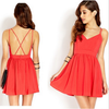 Sexy V-Neck Halter Chiffon Harness Dress