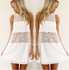 Fashion White Chiffon Sleeveless Dress