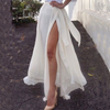 SEXY WHITE CHIFFON SKIRTS