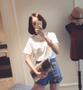 Slim solid color short-sleeved T-shirt