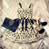 Slim V-Neck Embroidery Dress