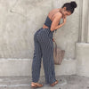Striped Sling Loose Jumpsuit