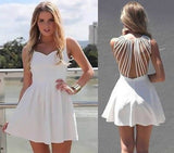 Fashion White Halter Princess Dress