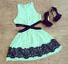 Fashion Green Lace Sleeveless Dress