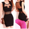 Sexy Gauze Splice Black Sleeveless Summer Dress