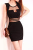 Sexy Gauze Splice Black Sleeveless Summer Dress