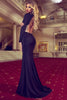 Gorgeous Black Backless Long Sleeve Mermaid Dress