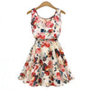 Fashion Printed Round Neck Sleeveless Dress