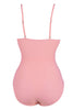 Fashion pure color one-piece swimsuit swimwear