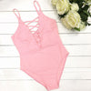 Fashion pure color one-piece swimsuit swimwear