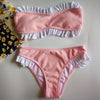 Beach Summer New Arrival Hot Sexy Swimsuit Ladies Swimwear Patchwork Lace Ruffle Bikini