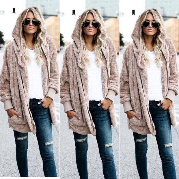 Taupe - Women's Long Oversized Loose Knitted Sweater Cardigan Outwear Coat New